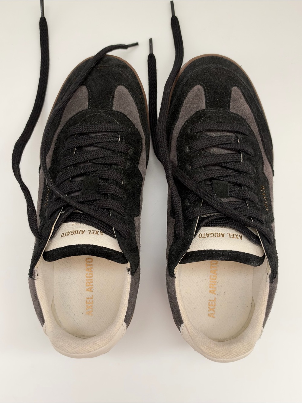 Axel Arigato Dice Lo Black & Gray Suede Lace-Up Sneakers